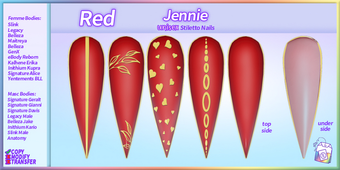 ~TL~ Red Jennie Nails