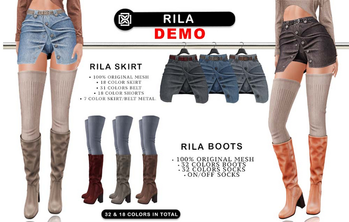 Addams // Rila Skirt & Boots // MEGAPACK DEMO