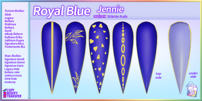 ~TL~ Royal Blue Jennie Nails