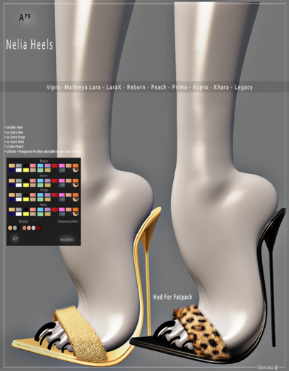 : A75 : Nelia Heels With Hud Fatpack