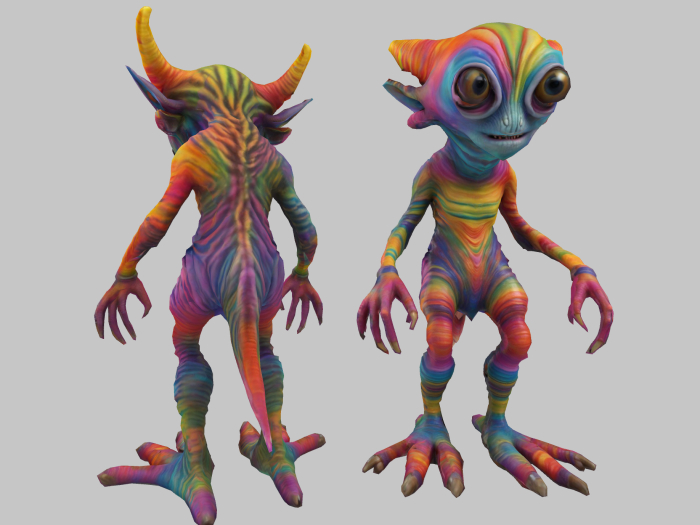 Rainbow Alien Critter FULL PERM