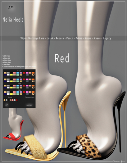 : A75 : Nelia Heels Red