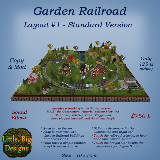 LBD Garden RR Layout #1 Standard Version