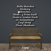 Bella Benches Hickory1