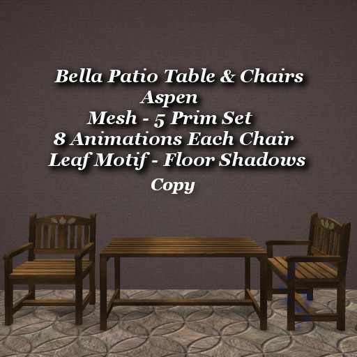 Bella Patio Set Aspen1