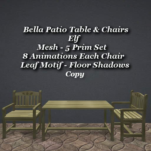 Bella Patio Set Elf1
