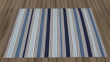 Blue Tones Lines Rug