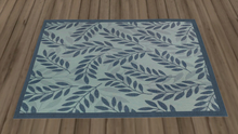 Blue Leaves Rug