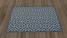 Blue Lucky Symbols Rug