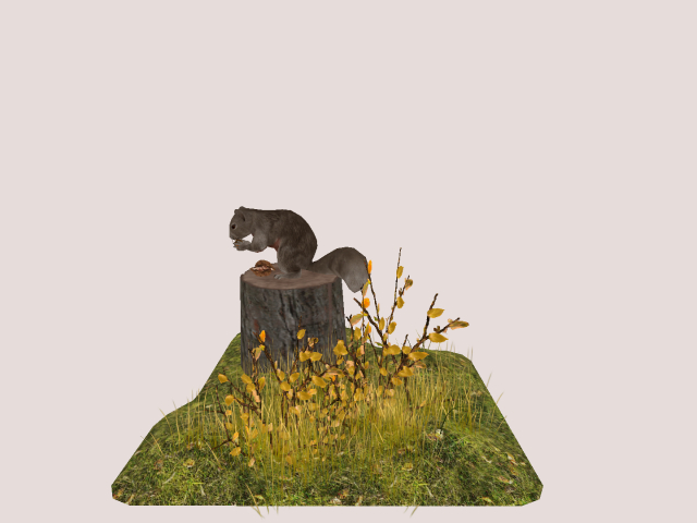 Garden Decor  with Squirrel .....