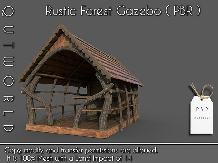 .::QUTWORLDT Rustic Forest Gazebo_PBR::.FP