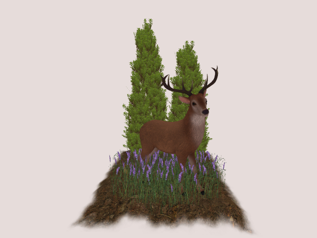 Cute Garden Decor with Deer.