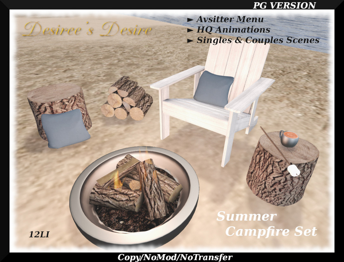 Summer Campfire Set - PG- 104 Animations In Total!