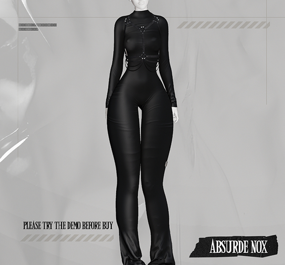 Absurde Nox - Romper Harness Dash // Black