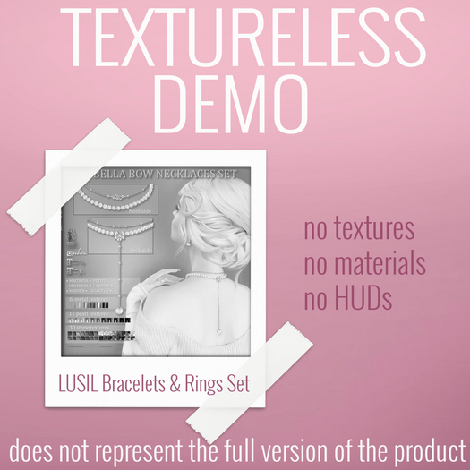 TEXTURELESS DEMO *AvaWay* BELLA BOW Necklaces Set