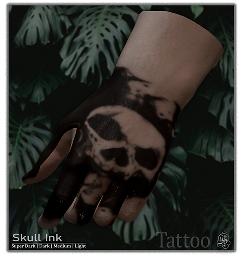 :: H4 // Hand Tattoo Skull Ink ::