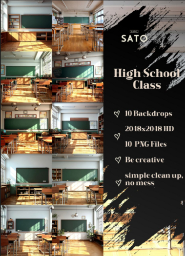SATO - High School Class backdrops (UNPACK)