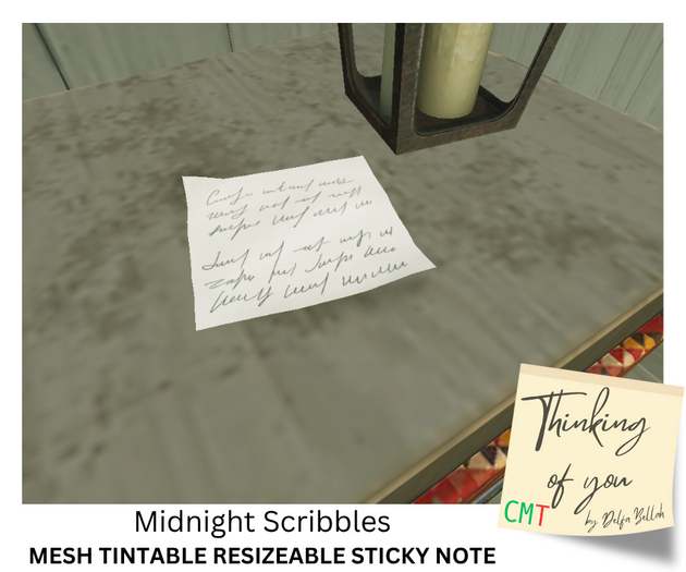 MIDNIGHT SCRIBBLES - Thinking of You Sticky Note GIFT