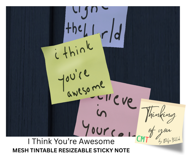 I THINK YOU'RE AWESOME - Thinking of You Sticky Note
