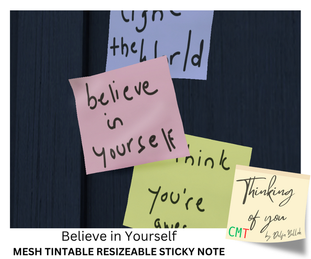 BELIEVE IN YOURSELF - Thinking of You Sticky Note
