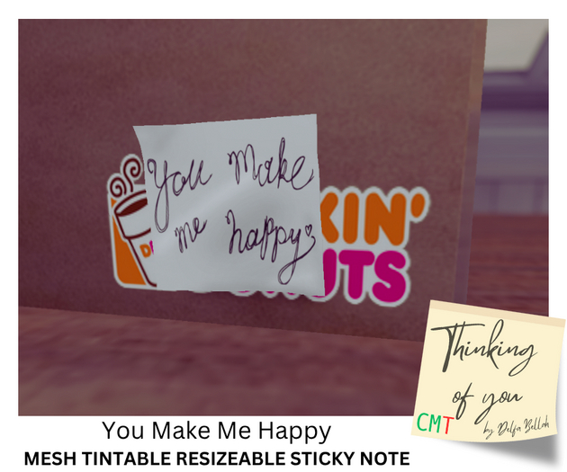 YOU MAKE ME HAPPY - Thinking of You Sticky Note