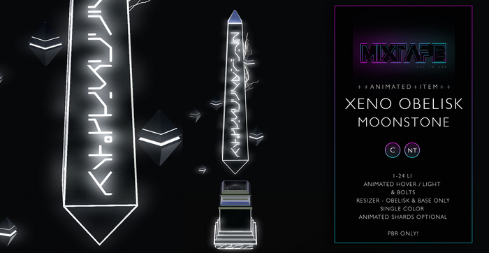 MIXTAPE Decor - xeno obelisk - moonstone 