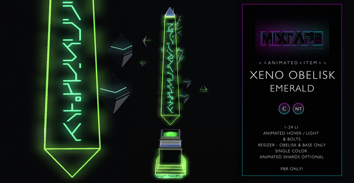 MIXTAPE Decor - xeno obelisk - emerald 