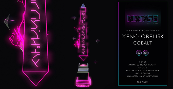MIXTAPE Decor - xeno obelisk - cobalt 