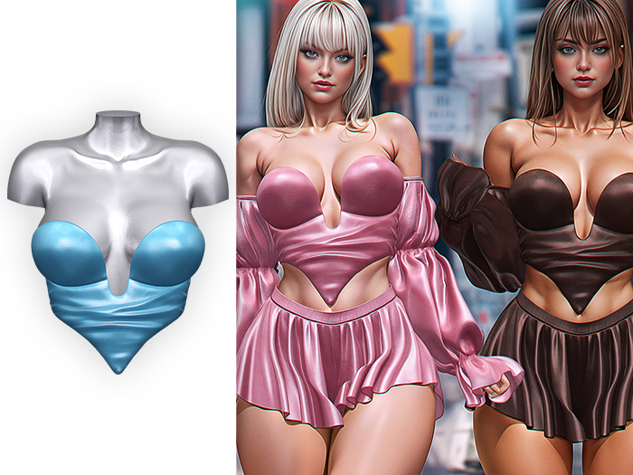 BONNICCI - Amber Top (Light Blue)