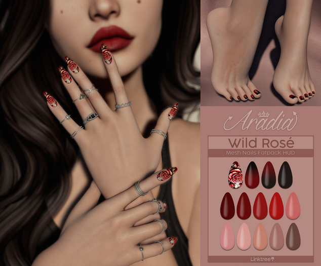 Aradia - Wild Rose Nails [FATPACK]