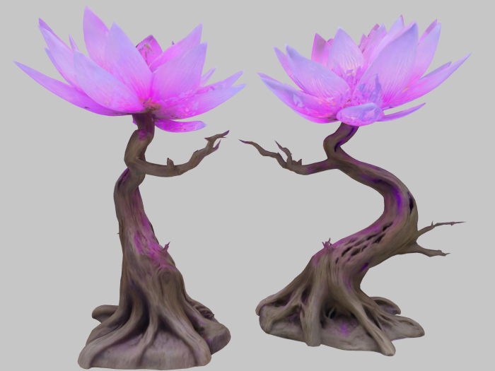 Purple Crystal Lotus Tree FULL PERM