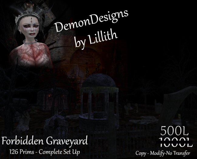 Forbidden Graveyard - 126Prims - C/M - No Transfer