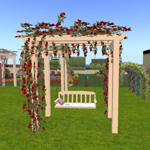 Arch - White with Red Roses