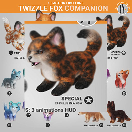SEmotion Libellune Twizzle Fox Companion SPECIAL