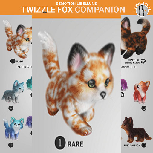 SEmotion Libellune Twizzle Fox Companion RARE 01
