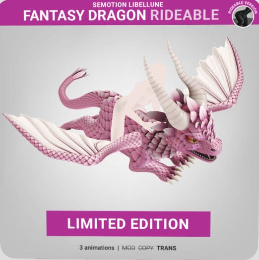 SEmotion Libellune Fantasy Dragon Rideable LIMITED EDITION