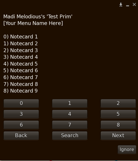 Inventory Dialog: Smart Inventory Menu & Search Script for Second Lif