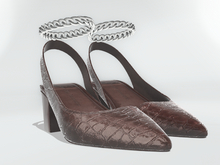 Dear V. Croc Slingback - Brown