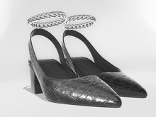 Dear V. Croc Slingback - Black