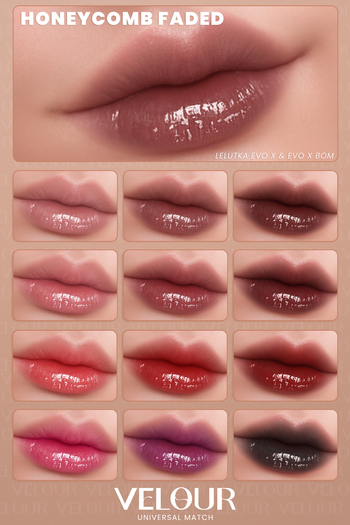 VELOUR "HONEYCOMB" FADED LIPSTICK