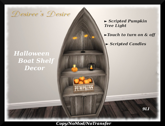 ::::Desiree's Desire:::: Boat Shelf Halloween Decor