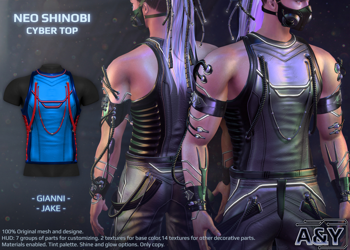 A&Y Neo Shinobi Cyber Top - Blue