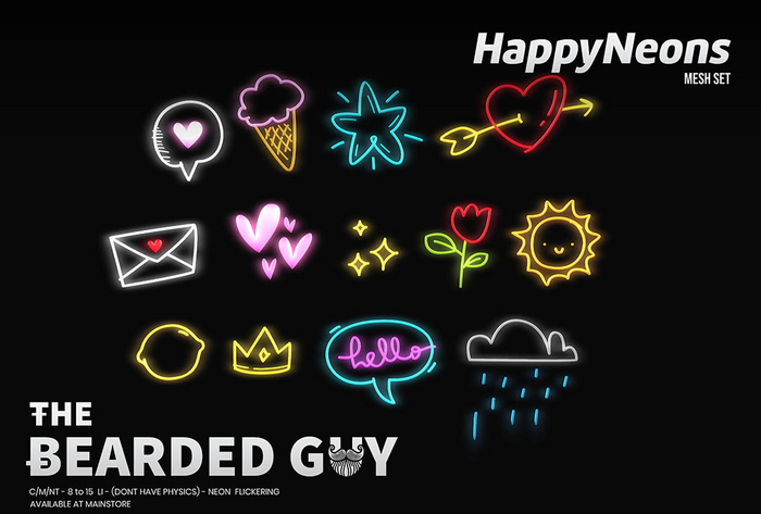 Pack Happy Neons - The Bearded Guy
