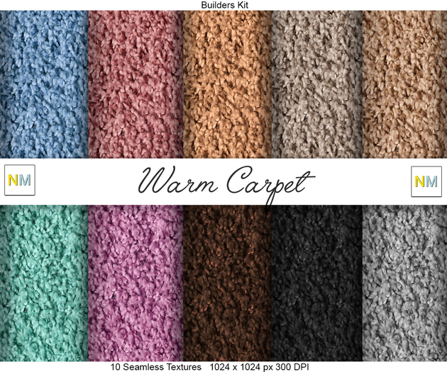 Warm Carpet Builders Kit 10 Seamless Textures NM