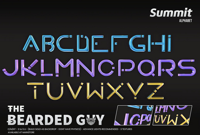 Pack Summit Alphabet - The Bearded Guy