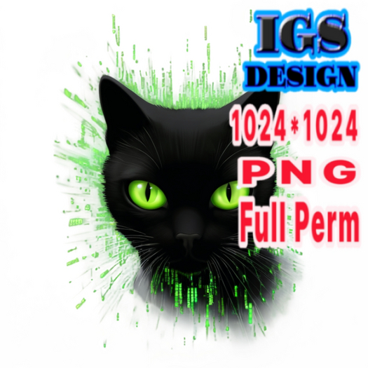 Matrix Cat Texture,Transparent background