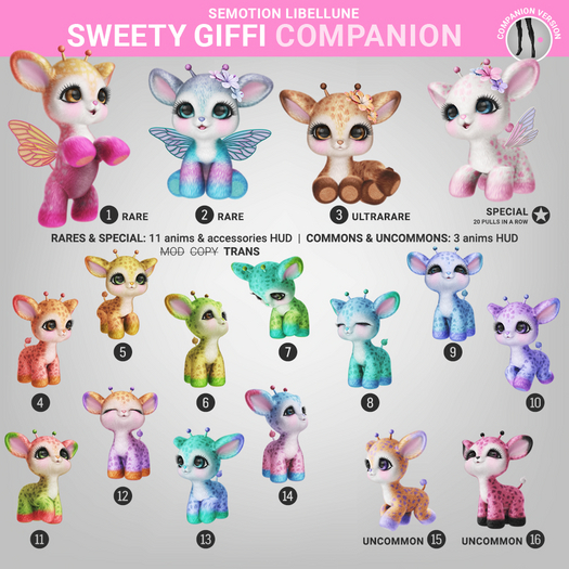 SEmotion Libellune Sweety Giffi Companion RARE 02
