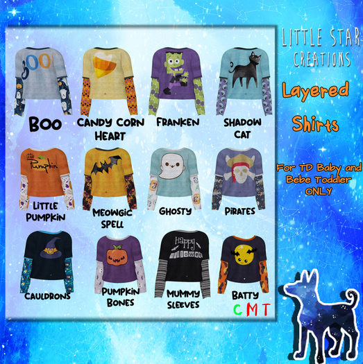 ~little.star~ Halloween layered shirt - Boo 