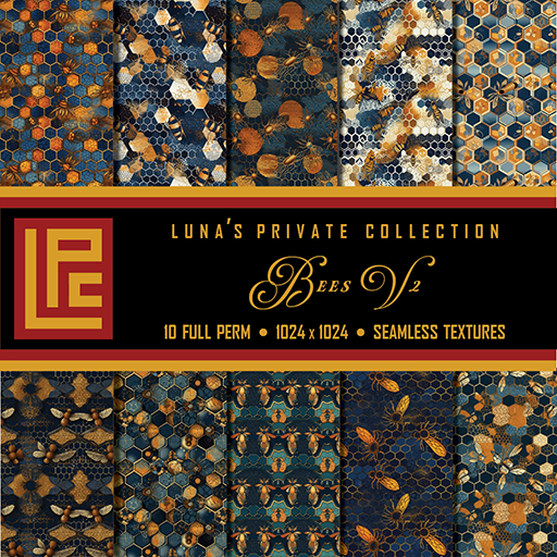 LPC Bees v2 Full Perm Seamless Textures