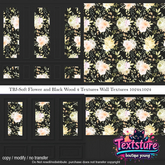 TBJ-Soft Flower and Black Wood 4 Textures Wall Textures 1024x